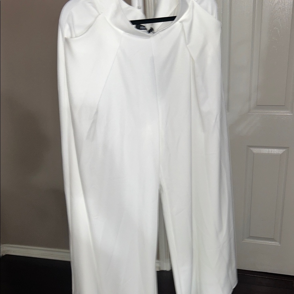 Chic White Wide Leg Women's Jumpsuit